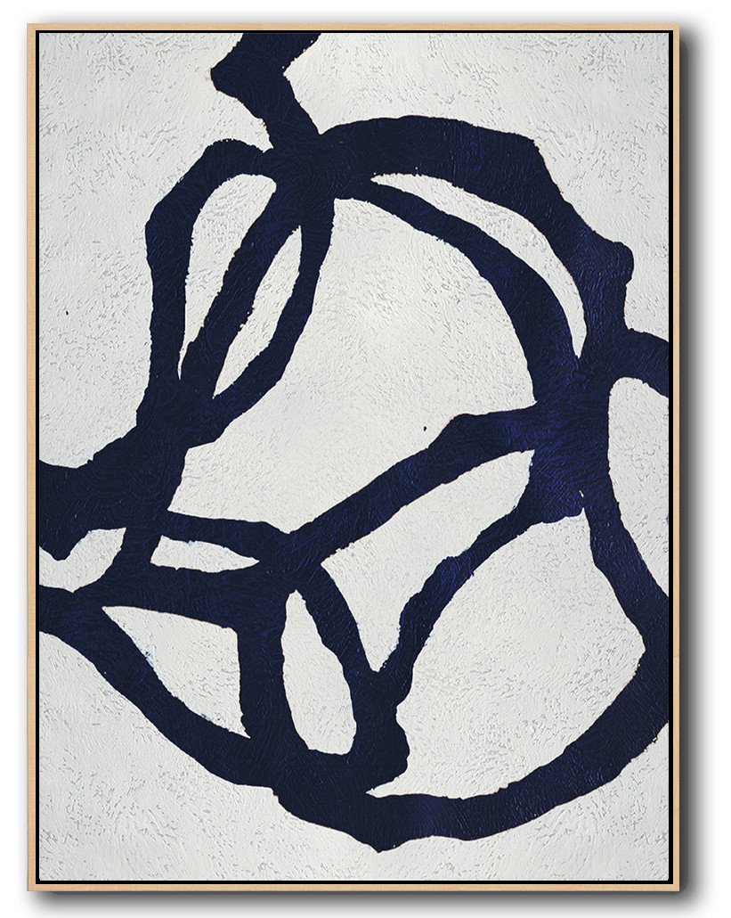 Navy Blue Minimalist Art #NV174B